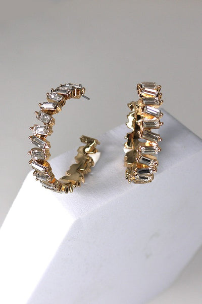 Zig Zag Baguette Hoop Earrings-[option4]-[option5]-Cute-Trendy-Shop-Womens-Boutique-Clothing-Store