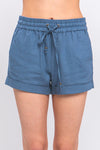 Scoot the Boot Linen Shorts Blue-[option4]-[option5]-Cute-Trendy-Shop-Womens-Boutique-Clothing-Store