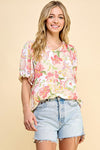 Smell the Flowers Ruffled Sleeve Top *instore & online-[option4]-[option5]-Cute-Trendy-Shop-Womens-Boutique-Clothing-Store