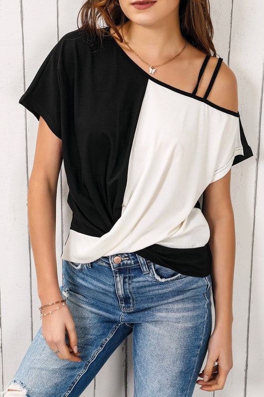 Head Down the Highway Color Block Top-[option4]-[option5]-Cute-Trendy-Shop-Womens-Boutique-Clothing-Store