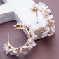 Acrylic White Flowers on Gold Hoops-[option4]-[option5]-Cute-Trendy-Shop-Womens-Boutique-Clothing-Store