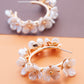 Acrylic White Flowers on Gold Hoops-[option4]-[option5]-Cute-Trendy-Shop-Womens-Boutique-Clothing-Store