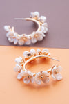 Acrylic White Flowers on Gold Hoops-[option4]-[option5]-Cute-Trendy-Shop-Womens-Boutique-Clothing-Store