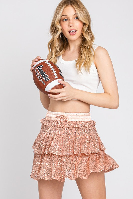 Ready for The Game Sequin Skort-Rose Gold-SMALL-[option4]-[option5]-Cute-Trendy-Shop-Womens-Boutique-Clothing-Store