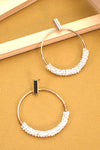 Here's The Situation Seed Bead Hoops White-[option4]-[option5]-Cute-Trendy-Shop-Womens-Boutique-Clothing-Store