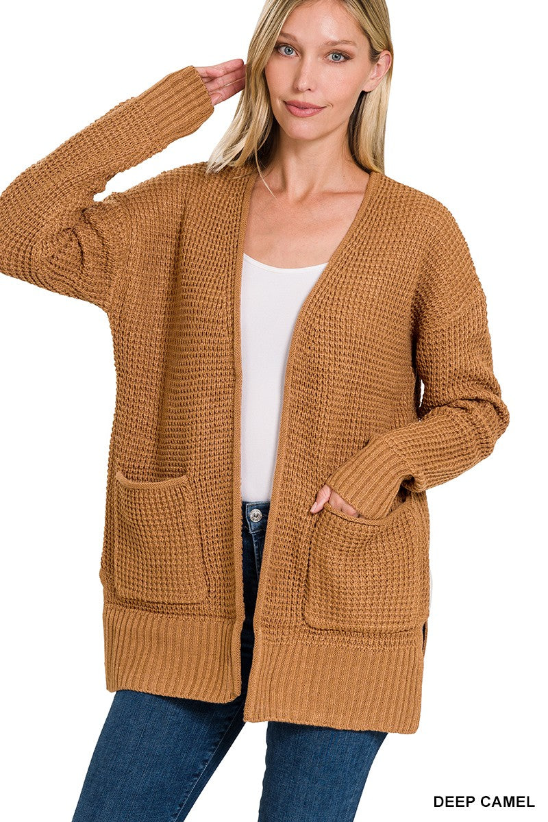 Sunday Morning Open Cardigan-Camel-SMALL-Cute-Trendy-Shop-Womens-Boutique-Clothing-Store