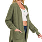 Sunday Morning Open Cardigan-Olive-SMALL-Cute-Trendy-Shop-Womens-Boutique-Clothing-Store