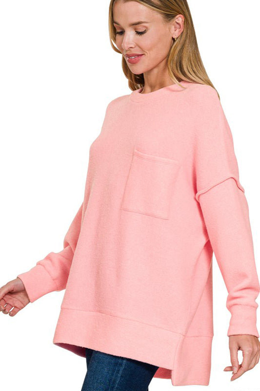 All About That Touch Drop Shoulder Sweater Top-[option4]-[option5]-Cute-Trendy-Shop-Womens-Boutique-Clothing-Store