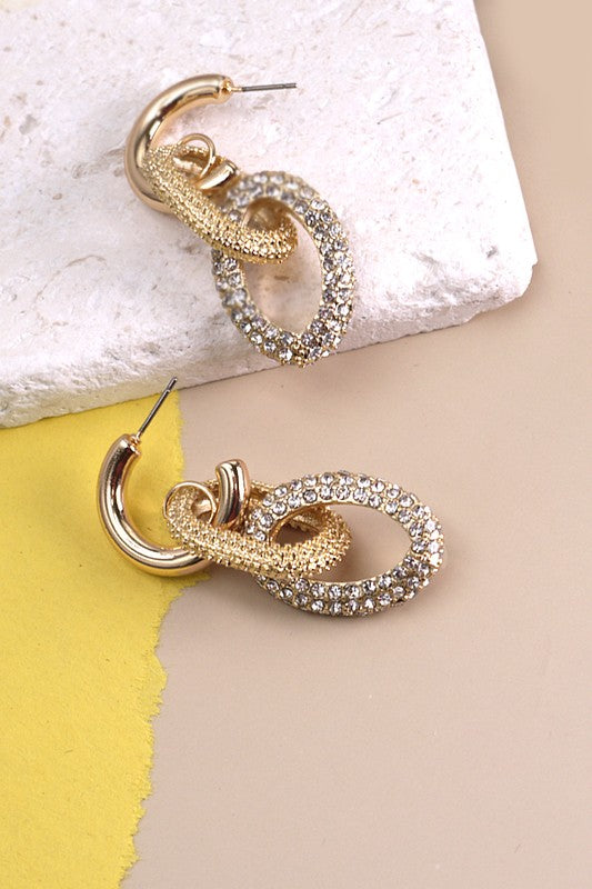 Rhinestone Triple Link Hoop-[option4]-[option5]-Cute-Trendy-Shop-Womens-Boutique-Clothing-Store