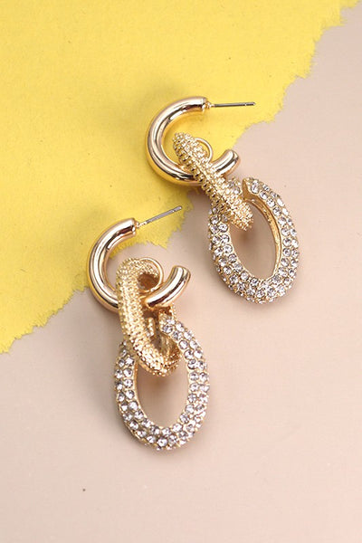 Rhinestone Triple Link Hoop-[option4]-[option5]-Cute-Trendy-Shop-Womens-Boutique-Clothing-Store