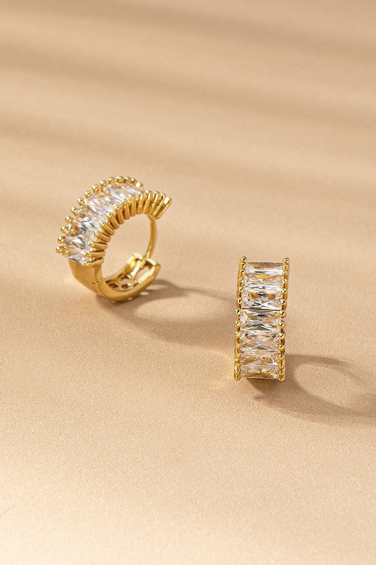 Dress It Up Baguette Huggie Hoops-[option4]-[option5]-Cute-Trendy-Shop-Womens-Boutique-Clothing-Store