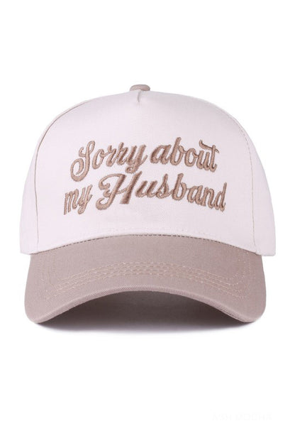 "Sorry About My Husband" Cap-Beige-[option4]-[option5]-Cute-Trendy-Shop-Womens-Boutique-Clothing-Store