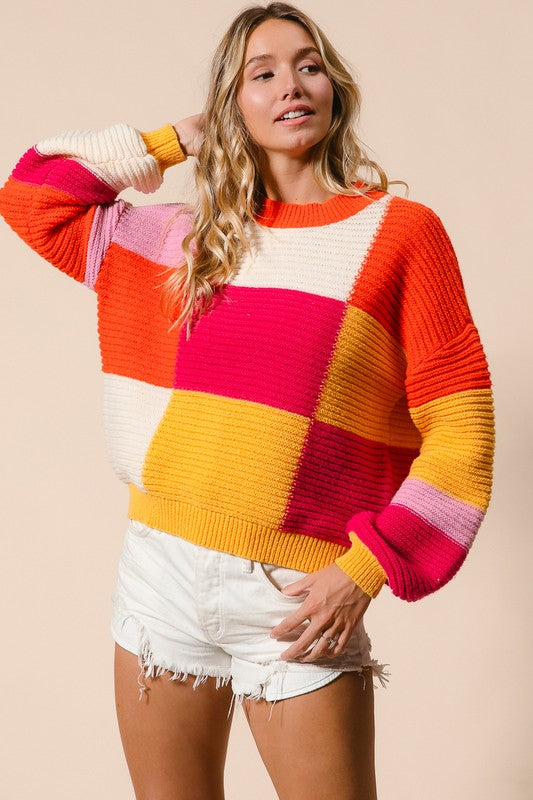 Check Mate Color Block Sweater-[option4]-[option5]-Cute-Trendy-Shop-Womens-Boutique-Clothing-Store