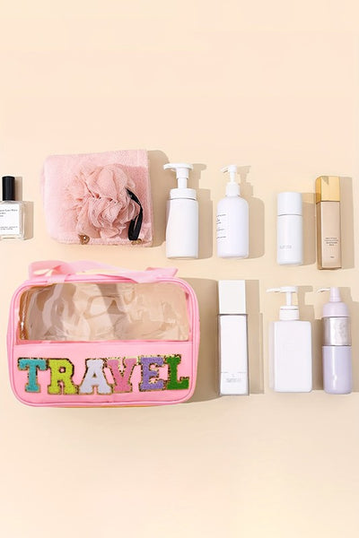 Travel In Style Make Up Bag Pink-[option4]-[option5]-Cute-Trendy-Shop-Womens-Boutique-Clothing-Store