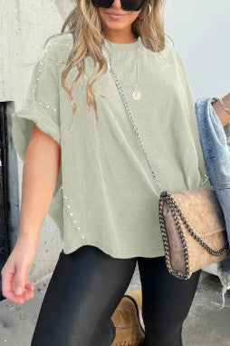 Sweet Sounds Oversized Poncho Top Mint Green-[option4]-[option5]-Cute-Trendy-Shop-Womens-Boutique-Clothing-Store