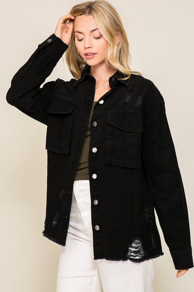 Let's Head Out Black Denim Jacket-[option4]-[option5]-Cute-Trendy-Shop-Womens-Boutique-Clothing-Store