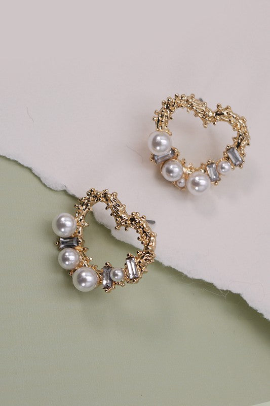 The Sweetest Ever Heart Pearl Earrings-[option4]-[option5]-Cute-Trendy-Shop-Womens-Boutique-Clothing-Store