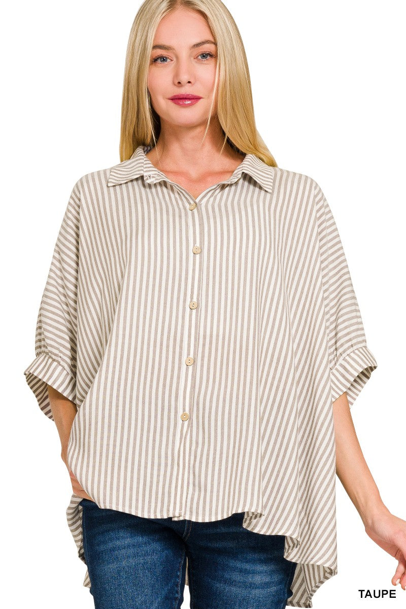 Salute the Stripes Top Taupe-[option4]-[option5]-Cute-Trendy-Shop-Womens-Boutique-Clothing-Store
