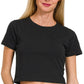 Just Add Fun Crop Tee Shirt Top-Black-SMALL-[option4]-[option5]-Cute-Trendy-Shop-Womens-Boutique-Clothing-Store
