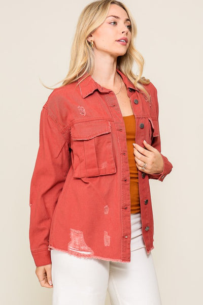 Let's Head Out Rust Denim Jacket-[option4]-[option5]-Cute-Trendy-Shop-Womens-Boutique-Clothing-Store