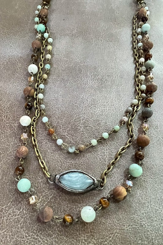 Talk of The Town Amazonite Layered Necklace-[option4]-[option5]-Cute-Trendy-Shop-Womens-Boutique-Clothing-Store