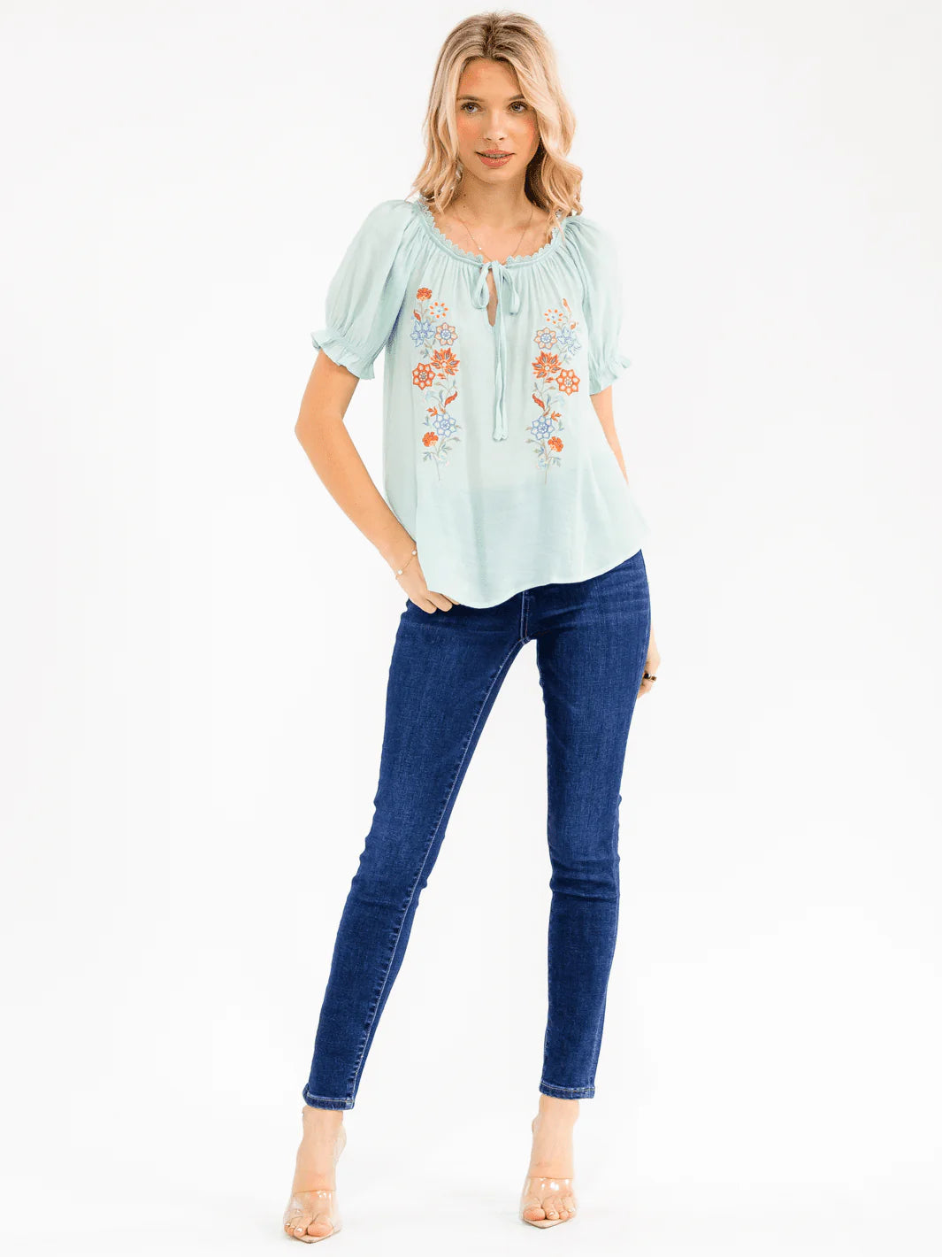 The Meadow Breeze Embroidered Blouse-[option4]-[option5]-Cute-Trendy-Shop-Womens-Boutique-Clothing-Store