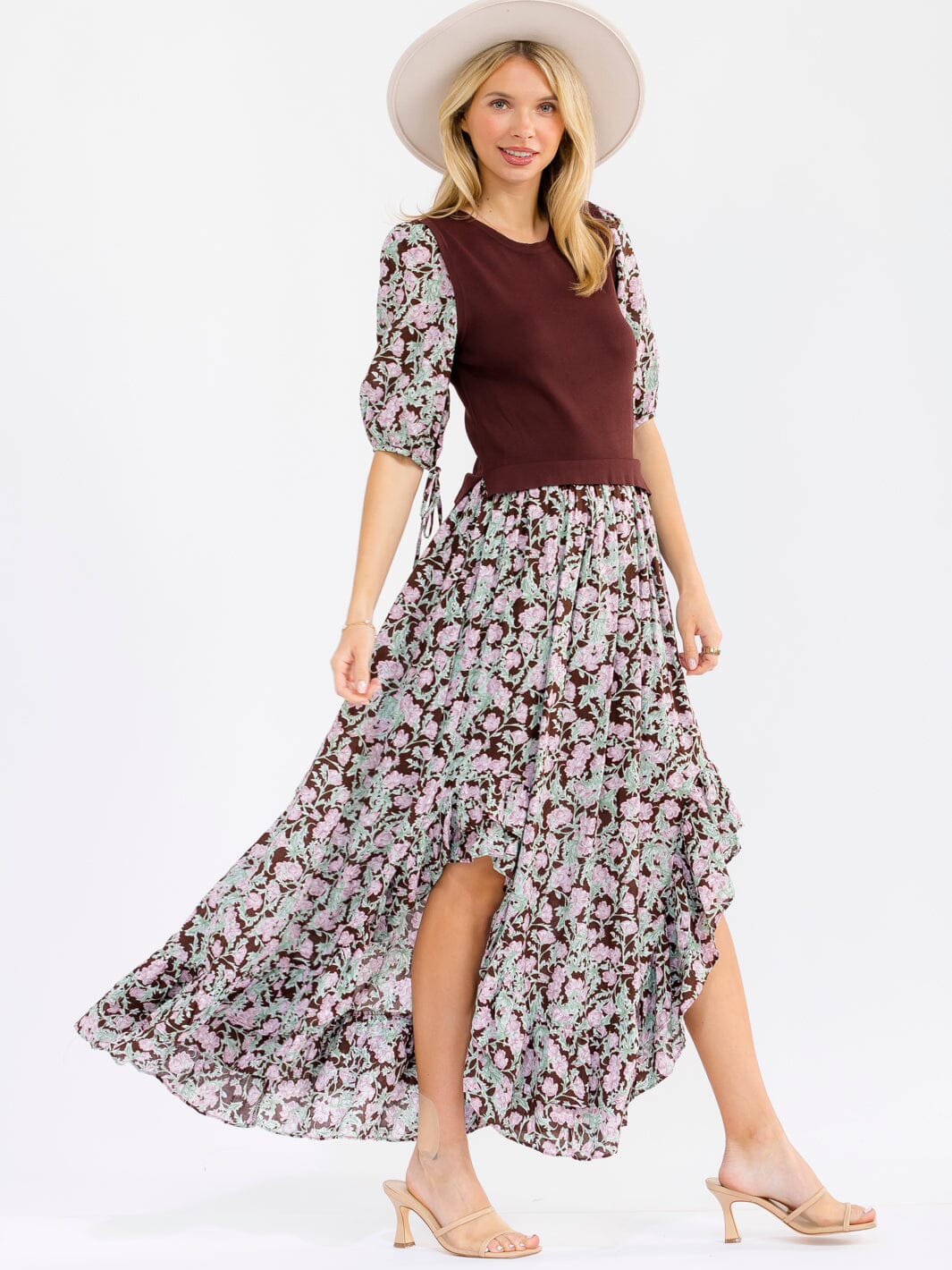 Boho Radiance Contrast Slit Maxi-Cute-Trendy-Shop-Womens-Boutique-Clothing-Store