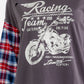 Midnight Rider Plaid Sleeve Tee-Cute-Trendy-Shop-Womens-Boutique-Clothing-Store