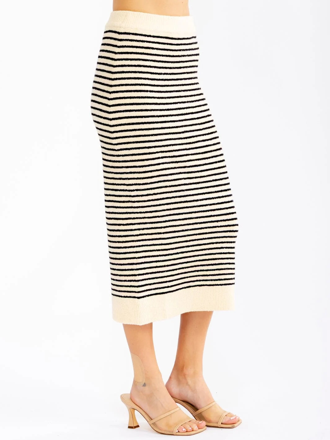Cozy Stripe Knit Straight Midi Skirt-Cute-Trendy-Shop-Womens-Boutique-Clothing-Store