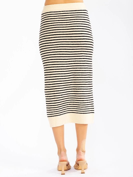 Cozy Stripe Knit Straight Midi Skirt-Cute-Trendy-Shop-Womens-Boutique-Clothing-Store