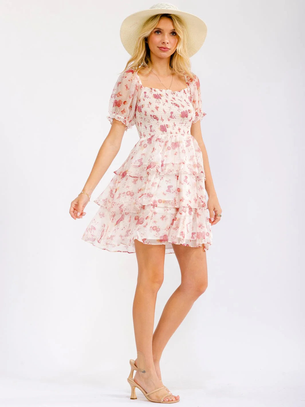 Blush & Bloom Floral Smocked Dress-[option4]-[option5]-Cute-Trendy-Shop-Womens-Boutique-Clothing-Store