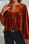 Time For Fun "Velvet" Top Rust-[option4]-[option5]-Cute-Trendy-Shop-Womens-Boutique-Clothing-Store