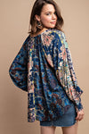 Day's Ending Navy Floral Top-[option4]-[option5]-Cute-Trendy-Shop-Womens-Boutique-Clothing-Store