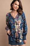 Day's Ending Navy Floral Top-[option4]-[option5]-Cute-Trendy-Shop-Womens-Boutique-Clothing-Store