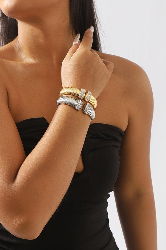 Easy Elegance Gold Bangle Bracelet-[option4]-[option5]-Cute-Trendy-Shop-Womens-Boutique-Clothing-Store