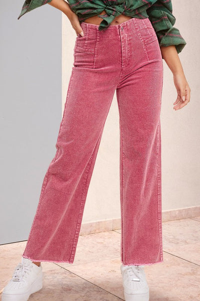 Hello There Rose Corduroy Pants-[option4]-[option5]-Cute-Trendy-Shop-Womens-Boutique-Clothing-Store