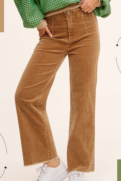 Hello There Camel Corduroy Pants-[option4]-[option5]-Cute-Trendy-Shop-Womens-Boutique-Clothing-Store