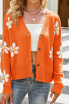 Flower Power Cardigan Orange-[option4]-[option5]-Cute-Trendy-Shop-Womens-Boutique-Clothing-Store