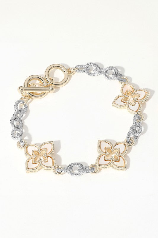 Lucky Day Clover Bracelet-White-[option4]-[option5]-Cute-Trendy-Shop-Womens-Boutique-Clothing-Store