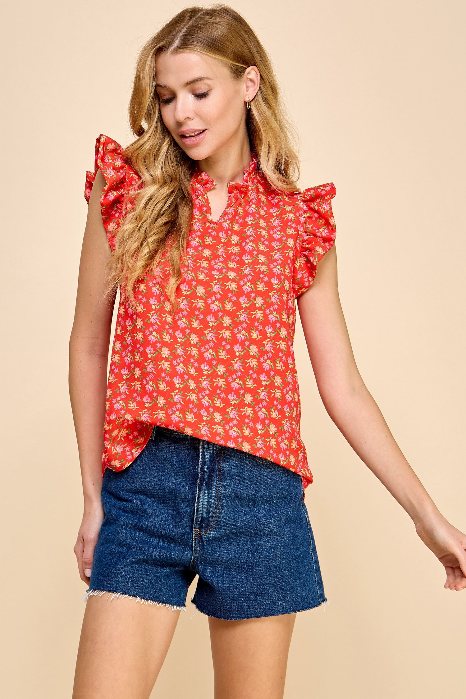 Take me Shopping Top Coral-[option4]-[option5]-Cute-Trendy-Shop-Womens-Boutique-Clothing-Store