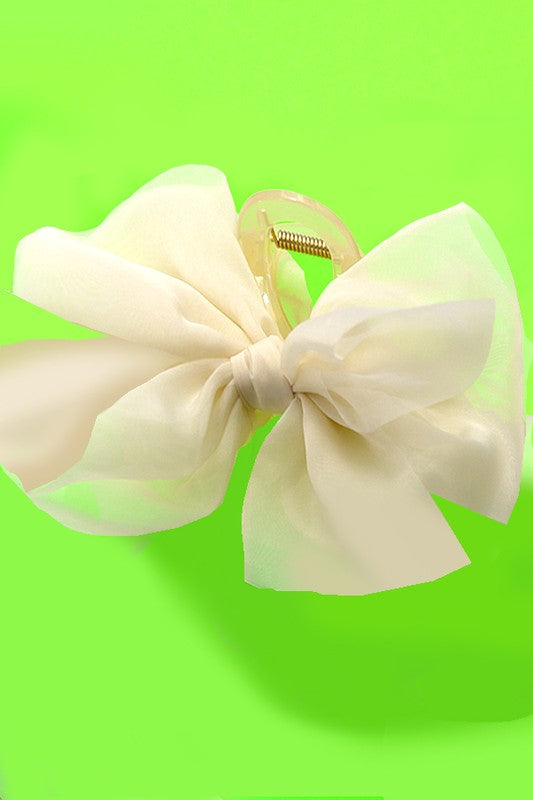 Silky Sheer Ribbon Clip Beige-[option4]-[option5]-Cute-Trendy-Shop-Womens-Boutique-Clothing-Store