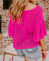 Take My Word Fuchsia Knit Top-[option4]-[option5]-Cute-Trendy-Shop-Womens-Boutique-Clothing-Store