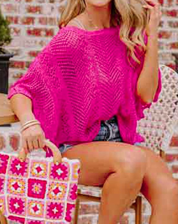 Take My Word Fuchsia Knit Top-[option4]-[option5]-Cute-Trendy-Shop-Womens-Boutique-Clothing-Store