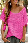 Making My Way Solid Sweater Top Fuschia-[option4]-[option5]-Cute-Trendy-Shop-Womens-Boutique-Clothing-Store