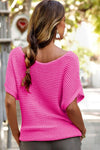 Making My Way Solid Sweater Top Fuschia-[option4]-[option5]-Cute-Trendy-Shop-Womens-Boutique-Clothing-Store