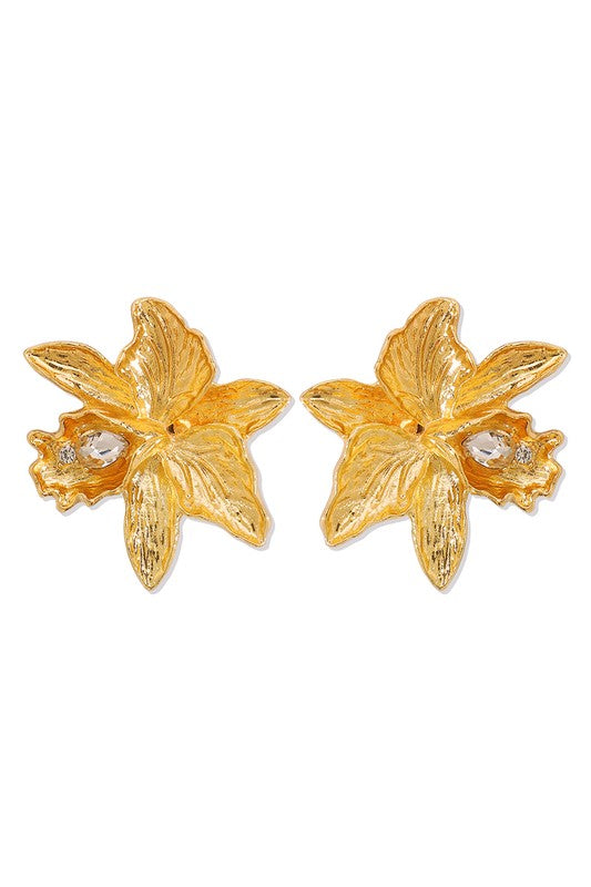 Blooming Style Gold Earrings-[option4]-[option5]-Cute-Trendy-Shop-Womens-Boutique-Clothing-Store