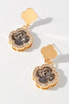 Black Glass Clover Post Earrings-[option4]-[option5]-Cute-Trendy-Shop-Womens-Boutique-Clothing-Store