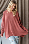 Good Ole' Days Rust Oversized Ribbed Tunic Top-[option4]-[option5]-Cute-Trendy-Shop-Womens-Boutique-Clothing-Store