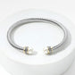 Pearls & Polish Cable Cuff Bracelet
