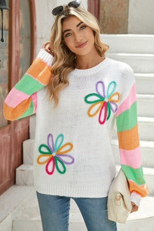 Change of Heart White Colorful Sweater-[option4]-[option5]-Cute-Trendy-Shop-Womens-Boutique-Clothing-Store